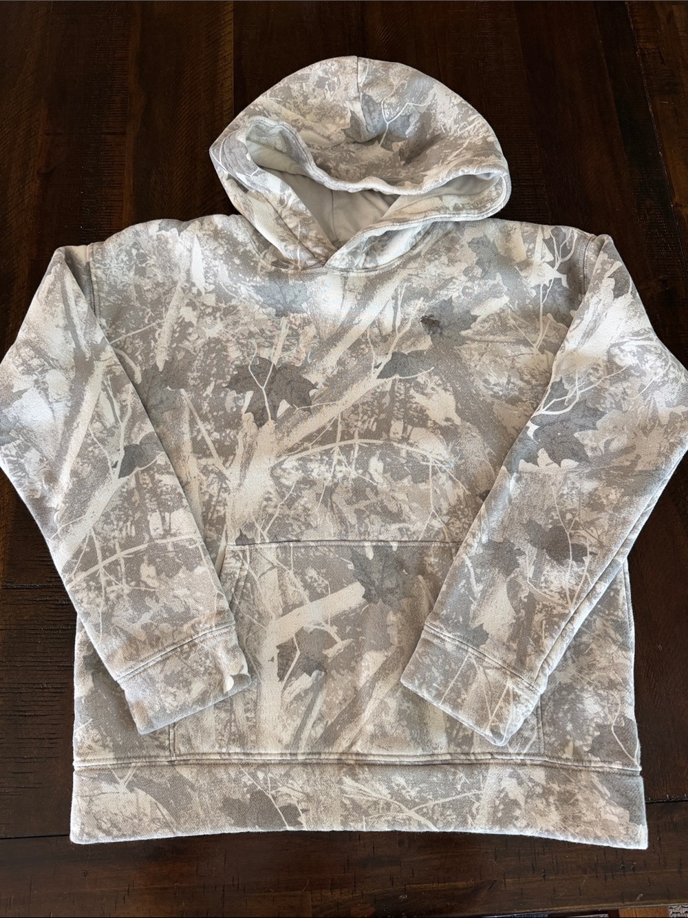 abercrombie kids Gray & White Camouflage Hooded Sweatshirt